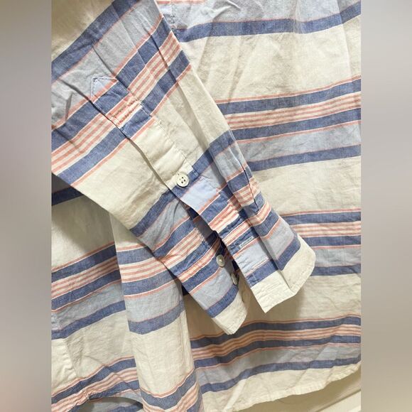 J Crew Womens  Collared Button Shirt Tunic Top Size M Lightweight Long Sleeve - Picture 3 of 8